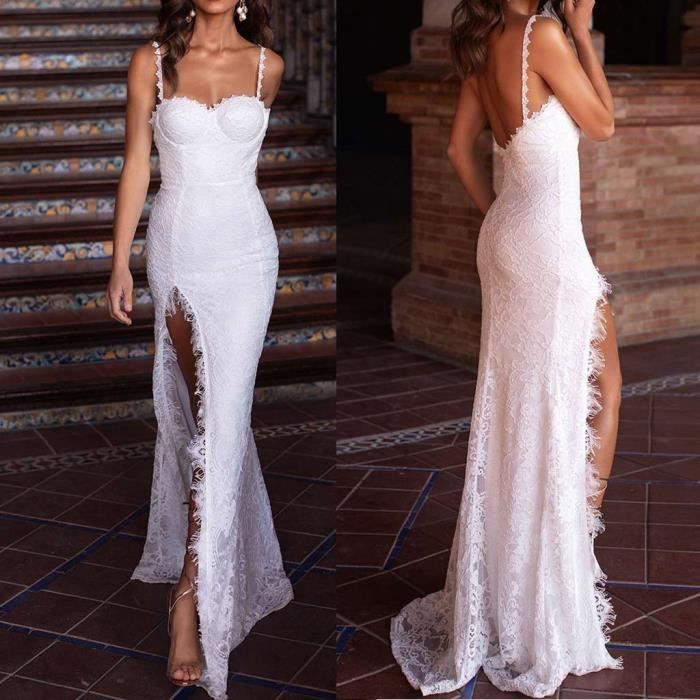 robe blanche bretelle