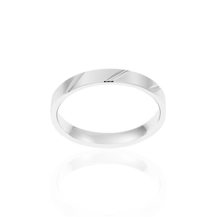 Alliance CLEOR en Or 375 1000 Blanc Blanc Achat Vente bague anneau Alliance CLEOR en Or 375 1000 Femme Blanc