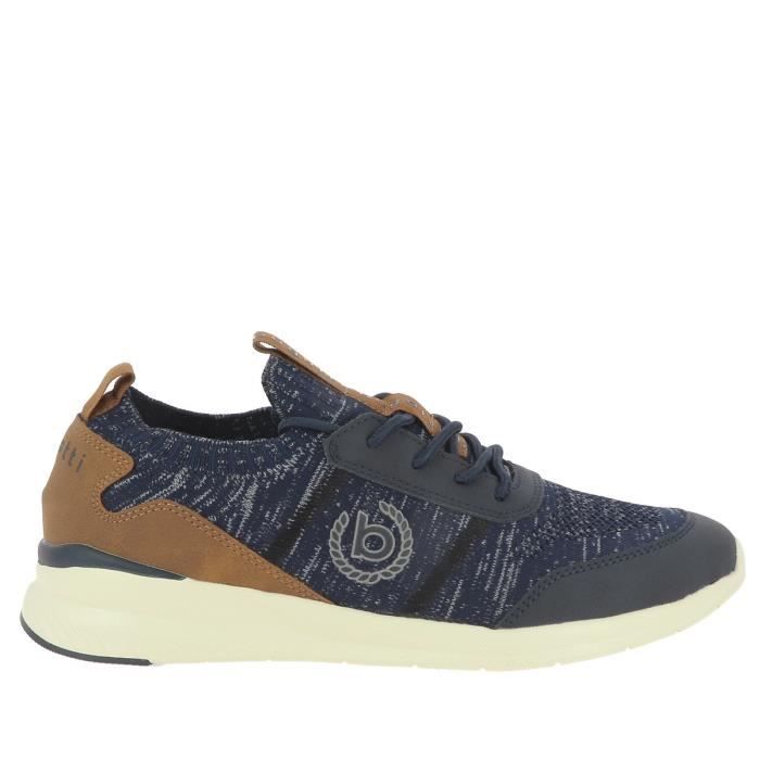 Baskets Homme BUGATTI 341 A3961 6900 Bleu Plat Lacets