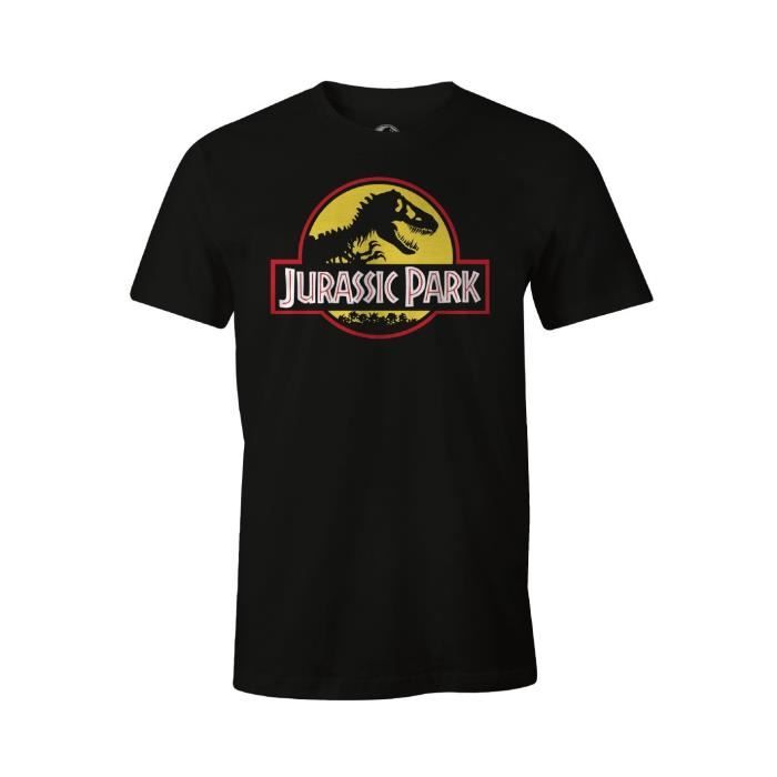 T shirt Jurassic Park Jurassic Park Logo Noir Cdiscount Pr t