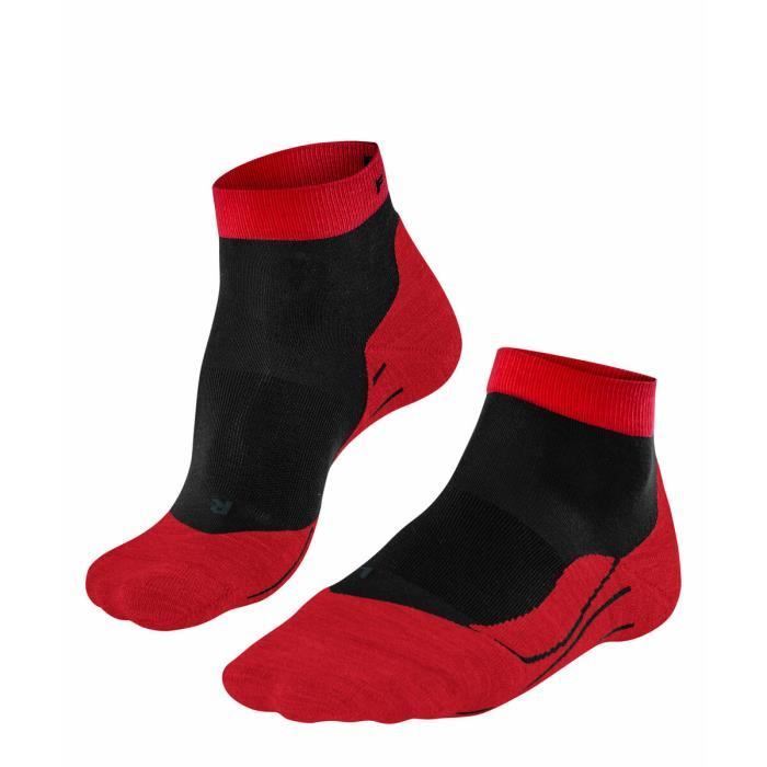 Chaussettes Falke RU4 courtes - noir/rouge