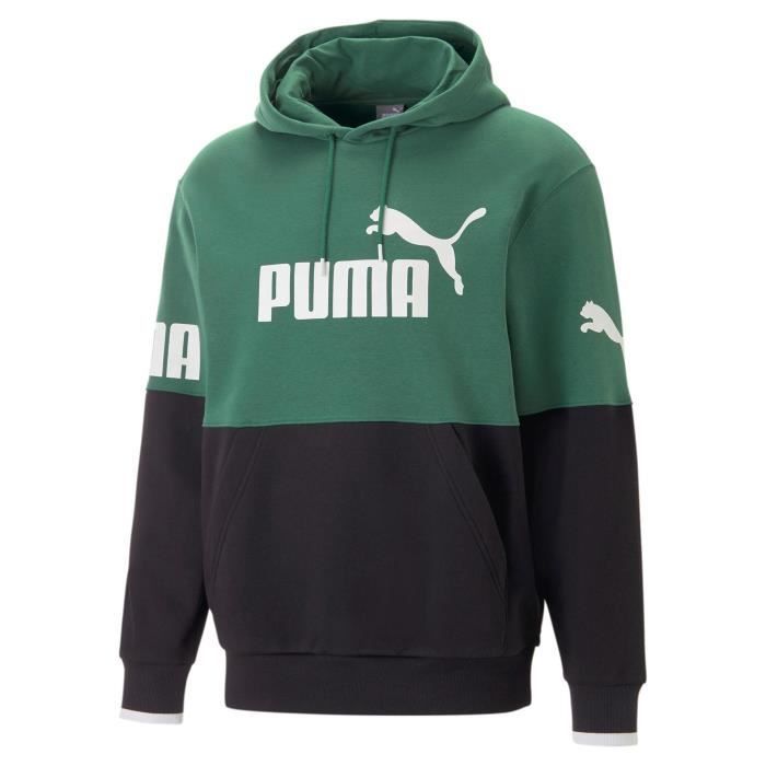 SWEATSHIRT SWEAT SHIRT PUMA 673325 37. POUR HOMME COULEUR VERT NOIR Verde Cdiscount Pret a Porter