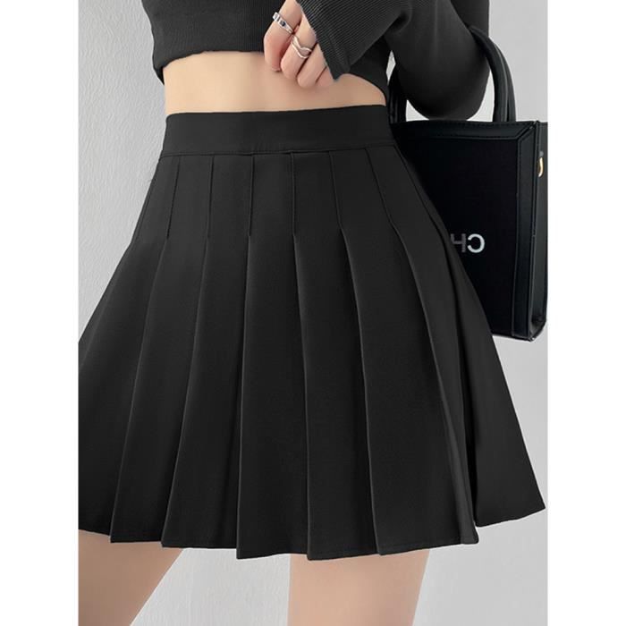 Jupe plissée courte sales noire