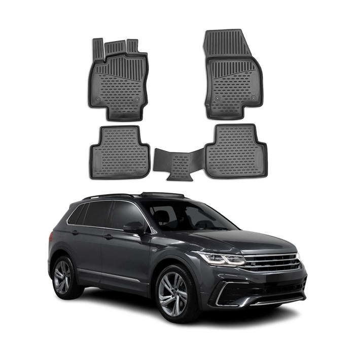 Tappetini su Misura in Gomma 3D per VW Tiguan 2 (II) 2015-2022