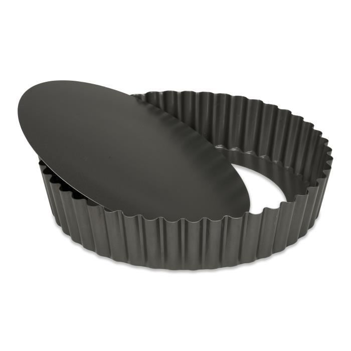 DE BUYER cercle a tarte perfore cannele 24cm ht 3cm 3030.24
