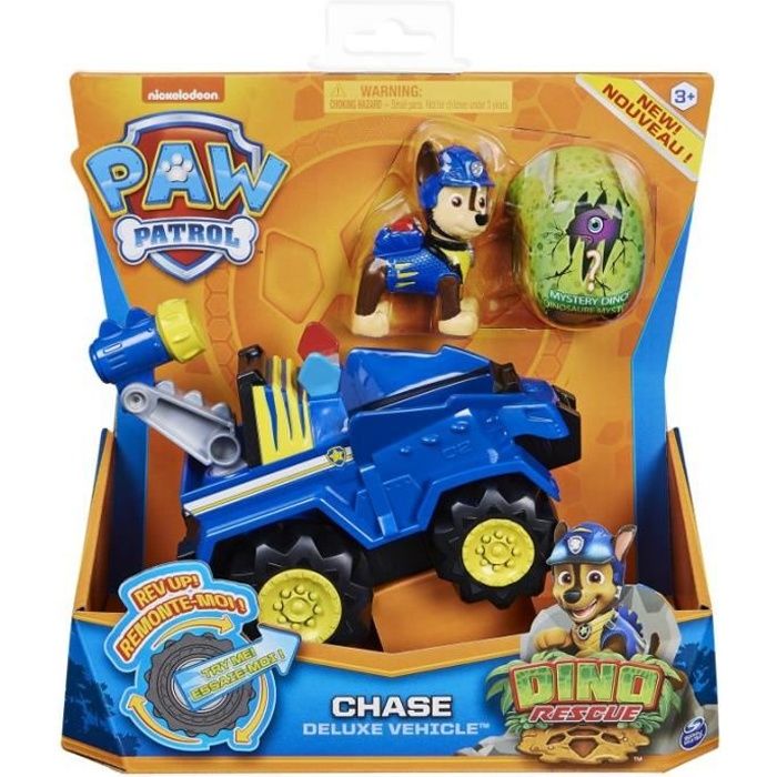 Jouet - PAW PATROL - Pat patrouille vehicule et figurines dino rescue - Mixte - Enfant 