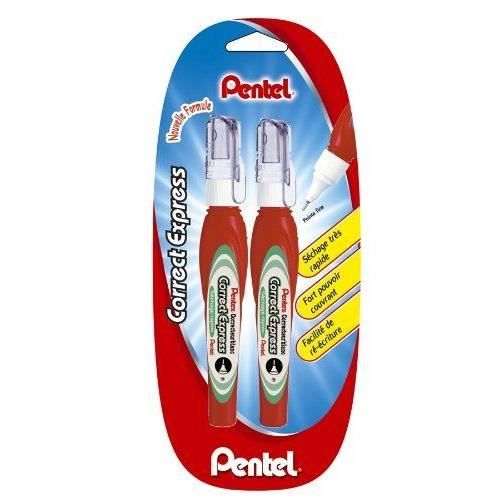 Correcteur Liquide Pentel Pointe Micro - Lot De 2 - 4,2ml | Séchage Rapide, Précision | Sans Solvant