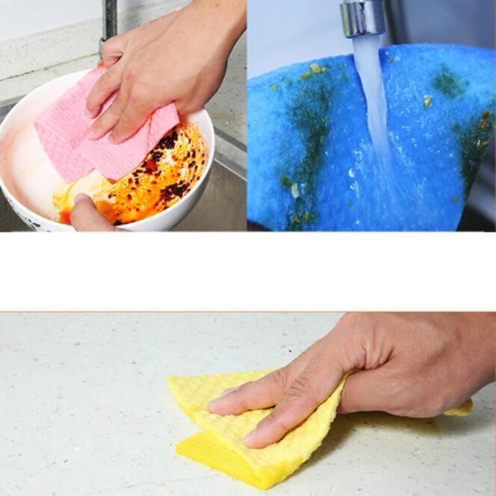 5 pièces jaune-vert Brosses à vaisselle pour lave-vaisselle évier de cuisine récurage avec poils durables