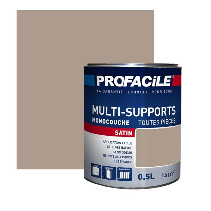 Peinture multi-support intérieur couleurs, PROFACILE 0,5 litre Marron Glacé  - Achat / Vente peinture - vernis Peinture multi-support - Cdiscount