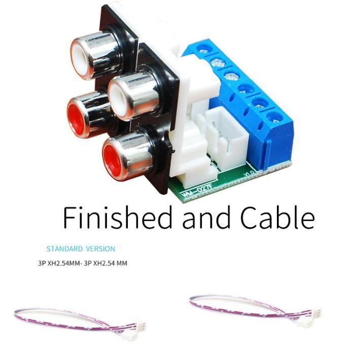 ezqnirk 1 PZ 3 PIN Connettore RCA Connettore a quattro canali Scheda segnale audio 4RCA a XH2.54/5.08 Modulo connettore,DIY KIT