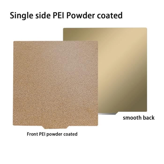 YOOPAI Plateau PEI Texturé Double Face 310x320 Mm – Plaque Magnétique Acier Ressort Pour Ender 3, CR-10, Impression 3D Adhérence Parfaite