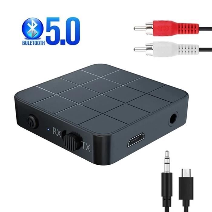 Black-Émetteur récepteur audio Bluetooth 5.0, AptX HD LL, faible Black-Émetteur récepteur audio Bluetooth 5.0, AptX HD LL, faible