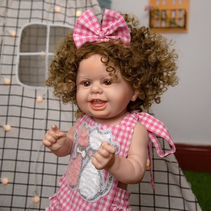 Rumocovo Mode Sourire Visage 22 Pouces Pleine Silicone Bebe Reborn Bebe Poupees 55cm Realiste Nouveau Ne Bebe Jouets Cdiscount Jeux Jouets
