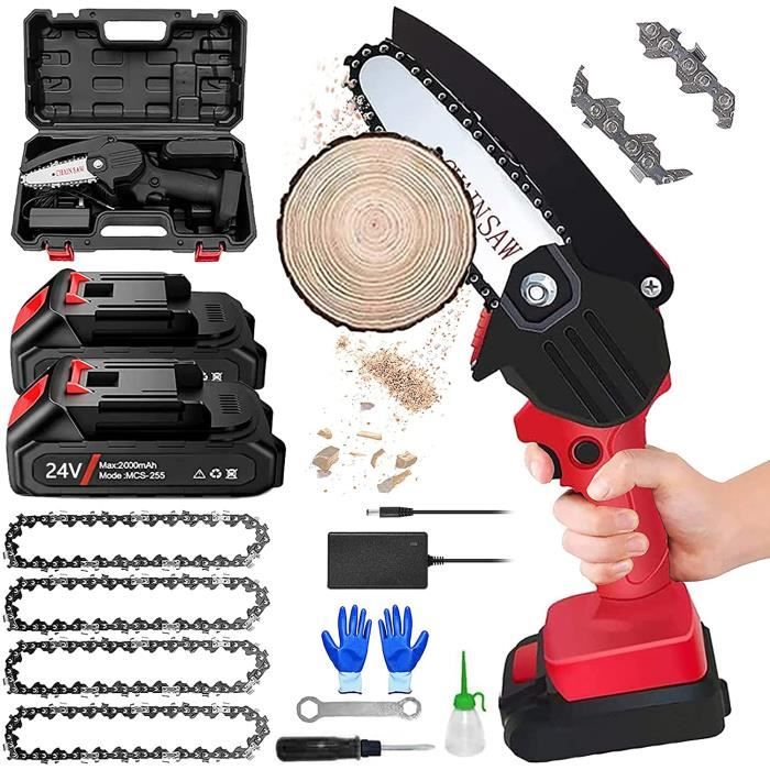 RUMOCOVO Mini Tronconneuse a Batterie Petite Tronçonneuse Elagueuse