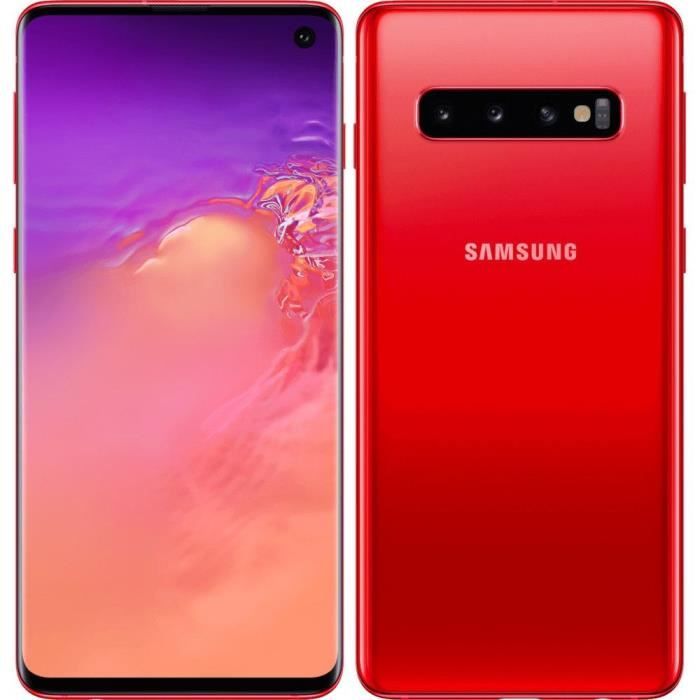 SAMSUNG Galaxy S10 128 go Rouge - Double sim - Reconditionné - Etat correct