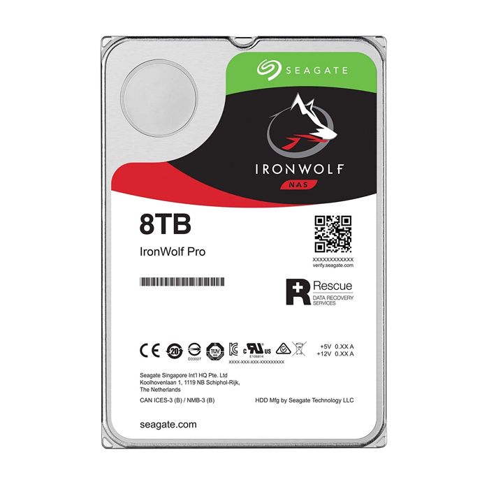 seagate nas hdd 3.5 ironwolf pro 8tb 7.2k sata