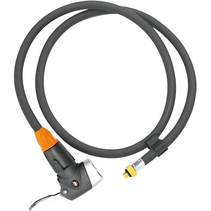 Pompe à pied SKS Rennkompressor avec tête double flexible - Noir