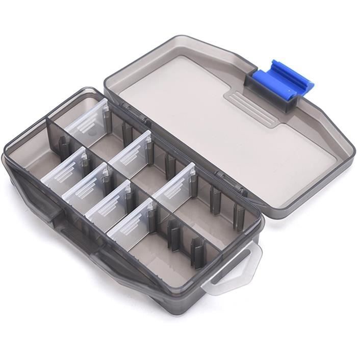 Abaodam Boîte à Appâts De Pêche Portable En ABS Avec Poignée Bleue Et