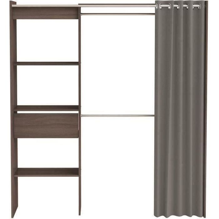 demeyere kit dressing extensible contemporain décor chêne - l 114 - 168 cm - chicago