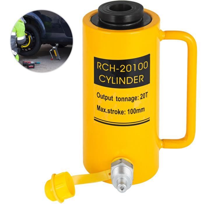 Cric Hydraulique Industriel 100 Tonnes - Course 100 Mm (4 Pouces) - Rétraction Automatique - Utilisation Horizontale/verticale - Pour Ponts, Ateliers, Mécanique - 9