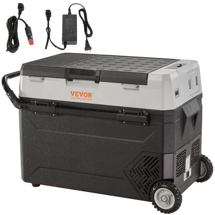 38 L Glacire lectrique Portable - VEVOR - Rfrigrateur de Voiture Double Zone - 0708 kW.h -20 C 10 C Rglable