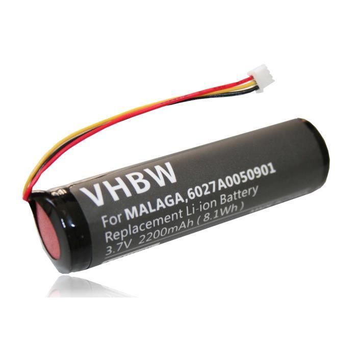 vhbw batterie remplace Malaga pour système de navigation GPS (2200mAh, 3,7V, Li-Ion)