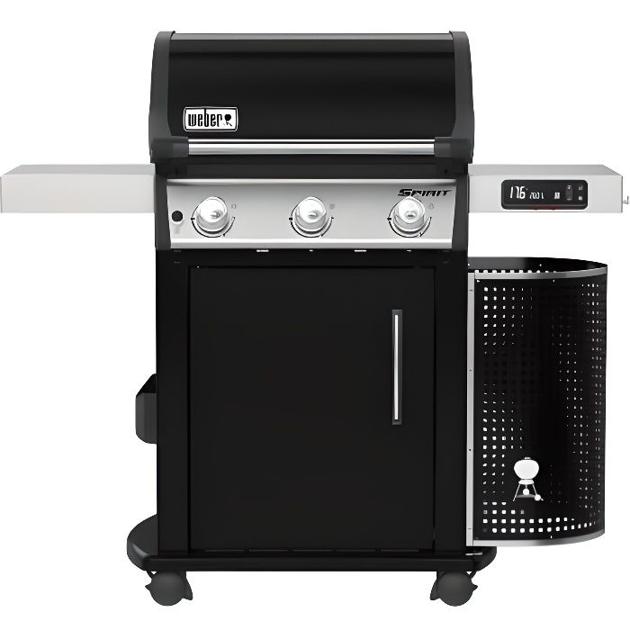 Barbecue à gaz - WEBER - Spirit EX-315 GBS - Thermomètre digital connecté - 3 brûleurs - Noir