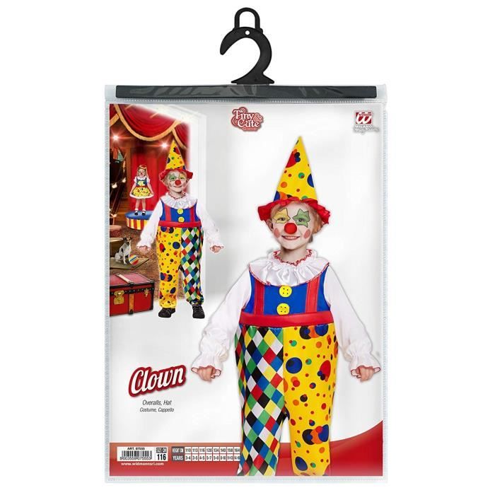 Costume 'Bambino Clown' - Anni 4/5 - 116 cm