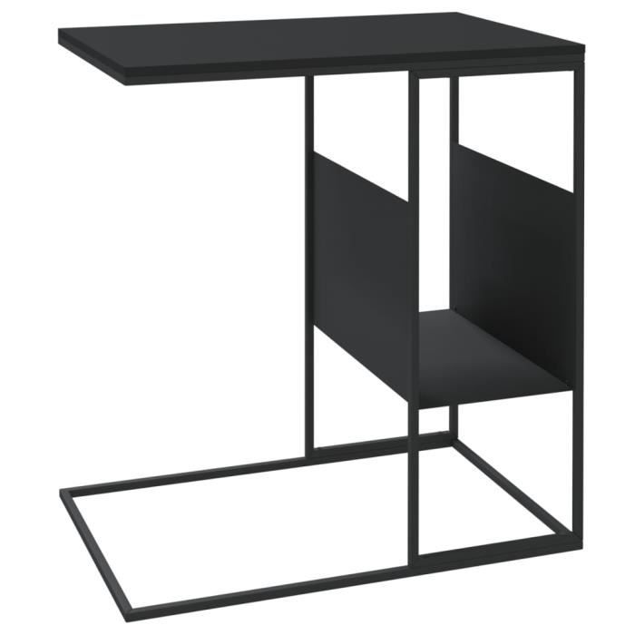 GES - Tables basses - Table d'appoint Noir 55x36x59,5 cm Bois d ...