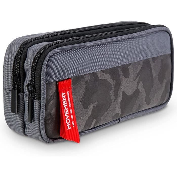 Trousse ZIPIT Grillz - Grande Capacité - Fermeture Éclair Longue - Lavable - Pour École/Bureau