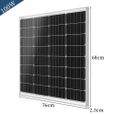 Panneaux solaires-Taille : 680*760*25 mm-Puissance de 100W-Batteries à haut rendement-1