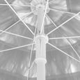 vidaXL Parasol de plage Blanc 180 cm-1