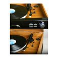 Platine Disque Vinyle Vintage BOIS Radio Bluetooth DAB+/FM/USB/RCA/AUX/Télécommande/Lecteur CD/Cassette Platine Vinyle-1