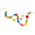 Jeu de laçage créatif - HABA - Bambini Serpent - 72 perles en bois - Multicolore-1