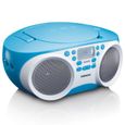 Radio/lecteur CD avec lecteur MP3 et fonction USB - Lenco - SCD-200BU - Bleu-Blanc-1