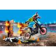 PLAYMOBIL - 70553 - Stuntshow Pilote de moto et mur de feu pour enfant - Gamme Playmobil - Multicolore-1