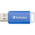 Clé USB - 64GB - Flash 2.0 DataBar, Verbatim - Bleu-1