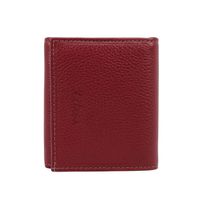 Porte-monnaie Katana En Cuir Lisse - Dimensions 8x11x3 Cm, Rouge Foncé, Avec Zip Et Poche Carte - 7