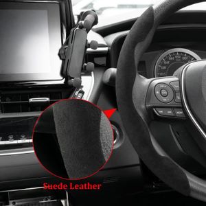 XIUKANGNB Couvre Volant Voiture Pour Hyundai I20 2009-2025, Housse Antidérapante En Cuir PU Respirant Protection Décoration Intérieure Accessoire,D/Blue