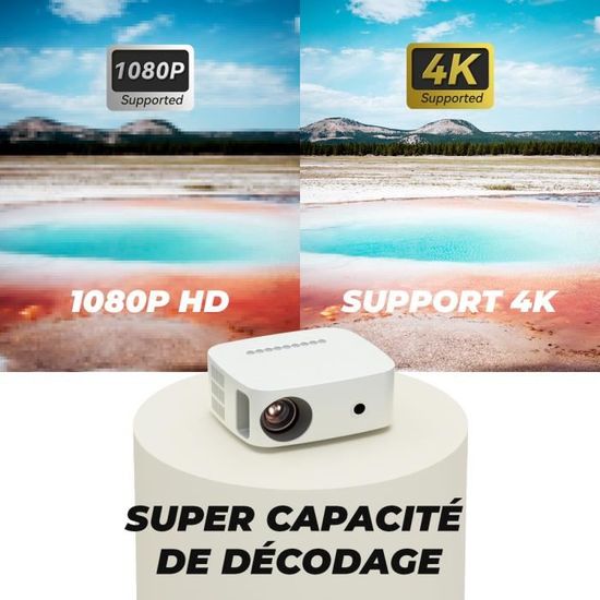 T01A Mini Projecteur 4K Full Hd Android Wifi Vidéo 170 Portable Mini  Projecteur Home Cinéma (Color : Add Bag, Size : Uk)[J3062]