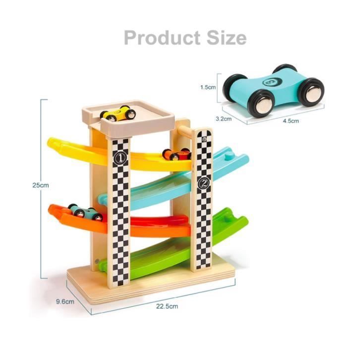 Rampe de Course en Bois - HAOPYOU - Jouet pour Garçon 2 Ans - Blanc - Jeux - Jouets