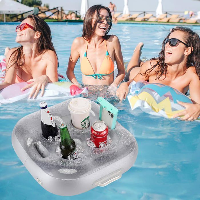 Sloosh Ensemble de 2 chaises de piscine avec porte-gobelets