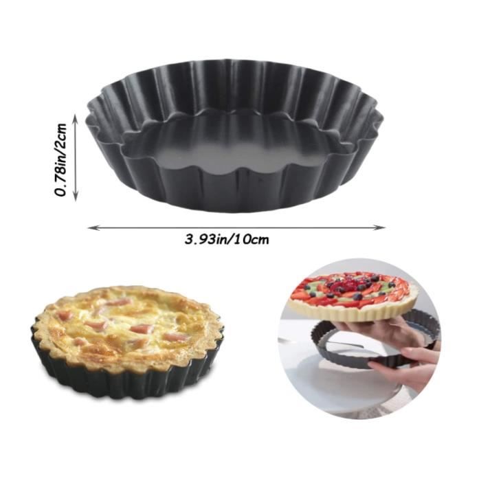 Lot De 4 Moules à Gâteau En Silicone 10 Cm - Antiadhésifs, Réutilisables - Pour Cheesecake, Mousse, Quiche - 6