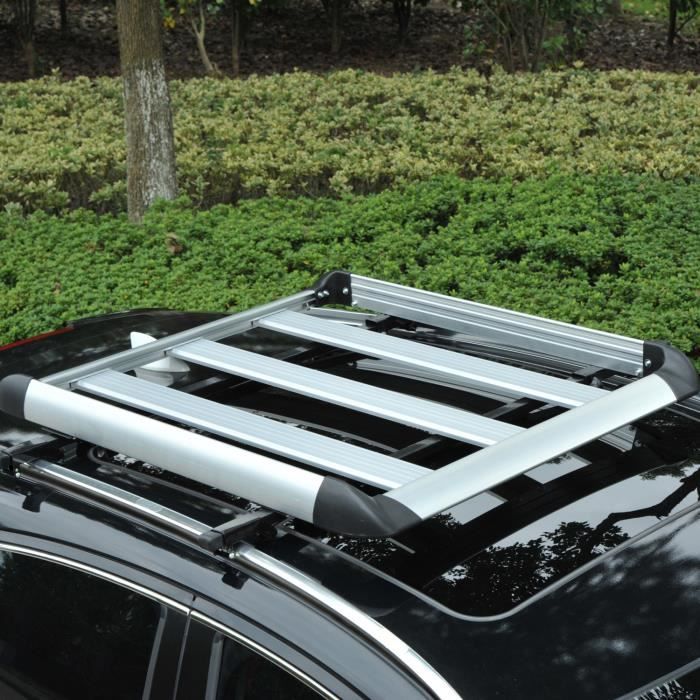 127x97cm galerie de toit universelle en aluminium galerie de toit de  voiture panier à bagages jusqu'à 68kg - Cdiscount Auto