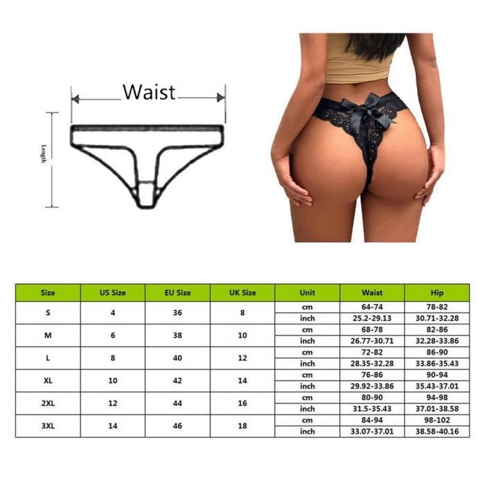 Strings Femme Evolyline En Coton Et Dentelle - Tanga Sexy Respirant Pour Usage Quotidien