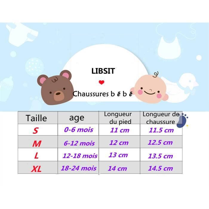 Chausson hotsell bebe taille