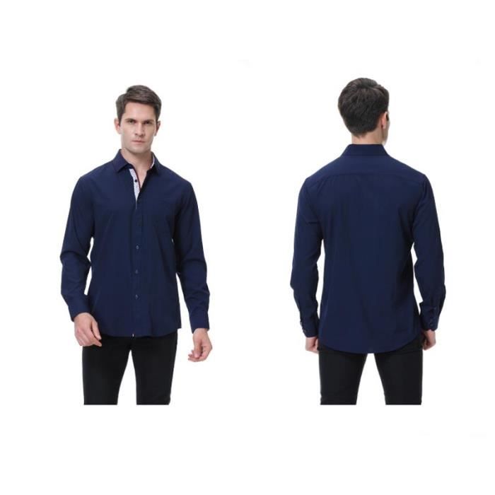 Chemises de costume bleu pour homme taille XL