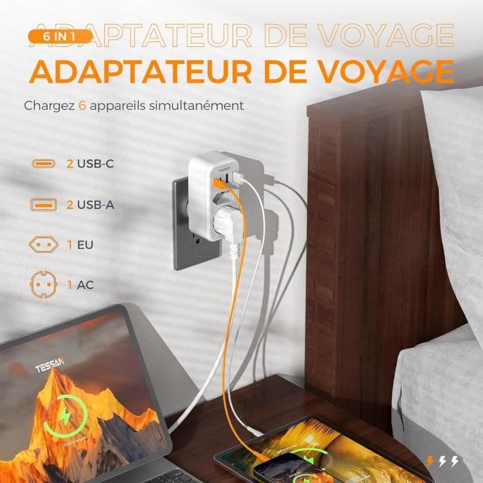 VINTAR 1PC Adaptateur Prise France vers Mexique Thaïlande Americaine USA Canada Française