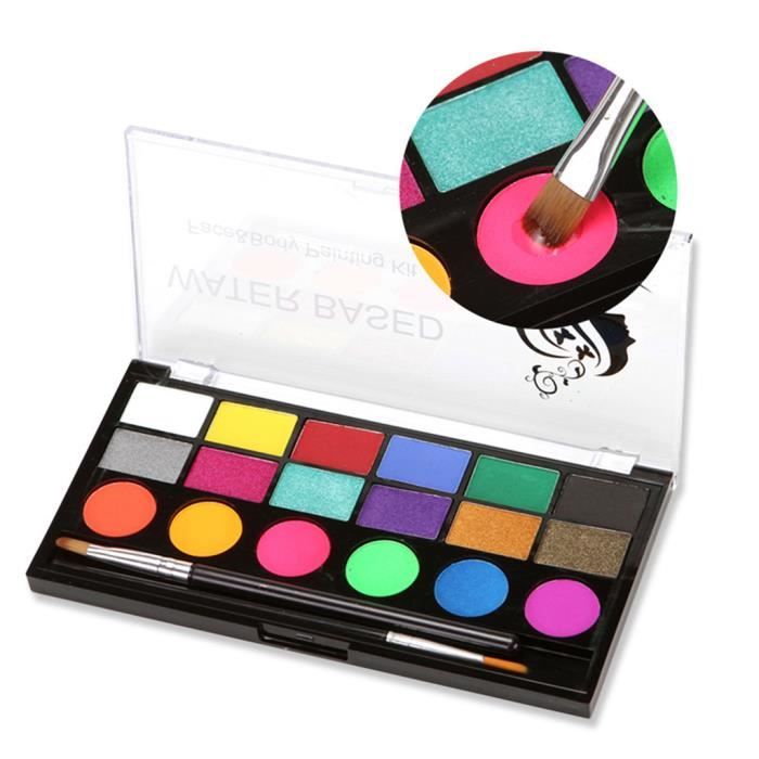 Amzeeniu Peinture Visage Corps Kit 26PCS,Palette de Maquillage pour