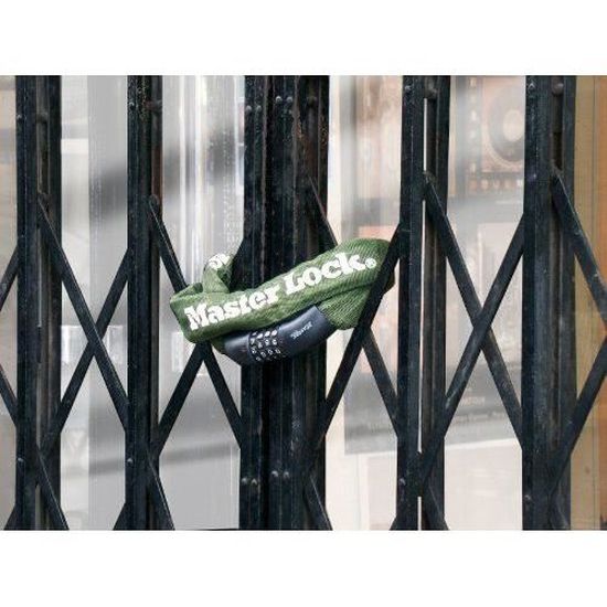 Master Lock Cadenas cha/îne avec gaine en nylon et serrure /à combinaison int/égr/ée